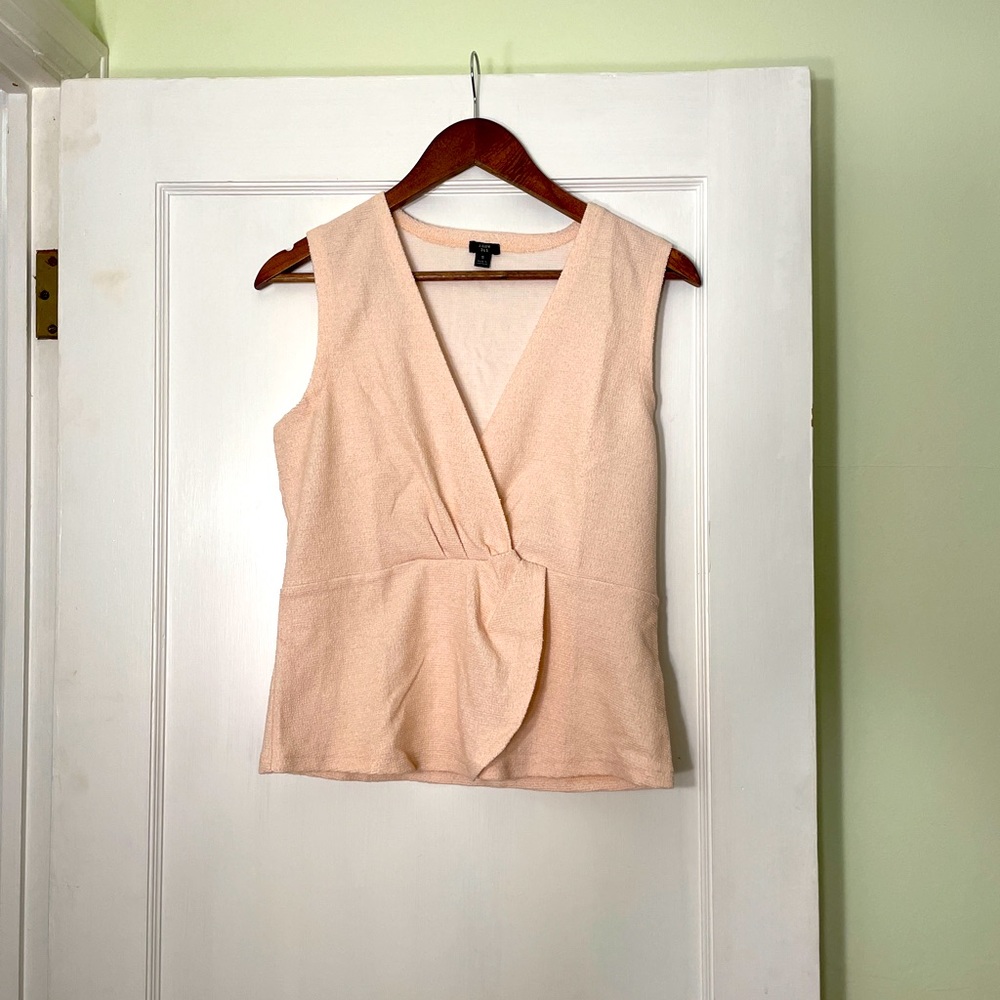 J. Crew twist front peplum top